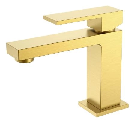 Cмеситель для умывальника Boheme Qubic Matt Gold 471-MG