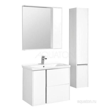 Зеркальный шкаф AQUATON Стоун 80 белый 1A228302SX010