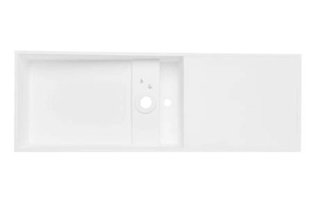 Раковина NT BAGNO NT501 Cagliari Right 1200x420 искусственный камень белый матовый