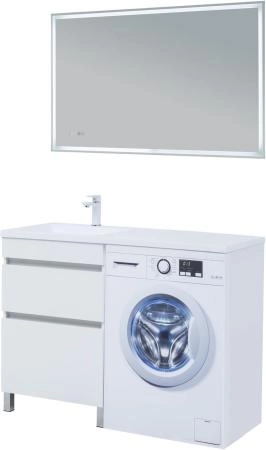 Тумба под раковину Aquanet Вега 58 белый глянец