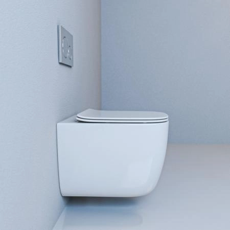 Унитаз ESBANO GARANT безободковый подвесной белый 510x350x360