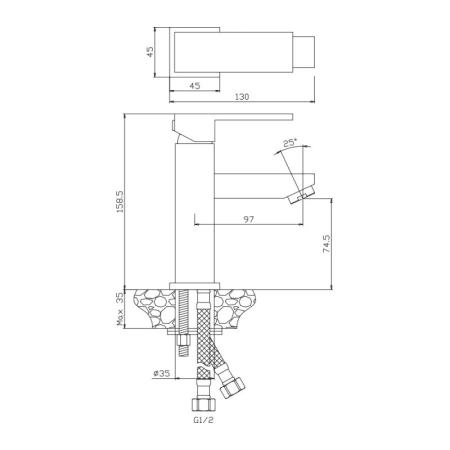 Смеситель OLIVES Granada 05100GN для раковины хром