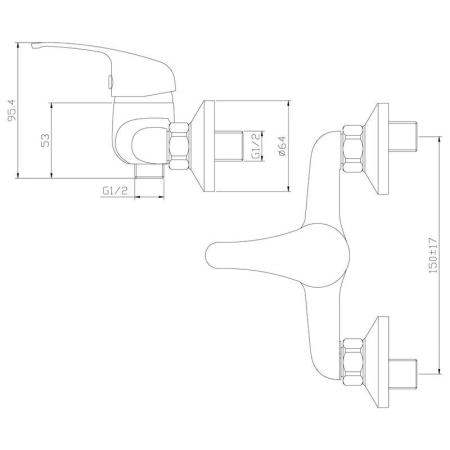 Смеситель Rossinka Y35-41 для душа