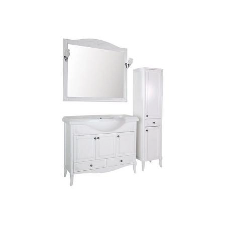 Тумба под раковину ASB-Woodline Салерно 105 патина серебро