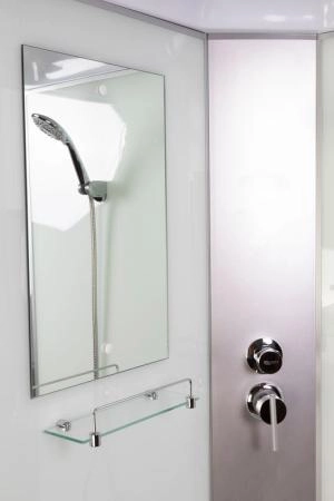 Душевая кабина Niagara NG-1101-14 900х900х2150 низкий поддон 13см стекло матовое с полкой