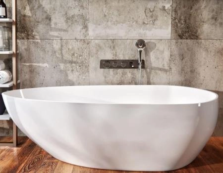 Ванна Aquastone Бона 167x83 литьевой мрамор отдельностоящая