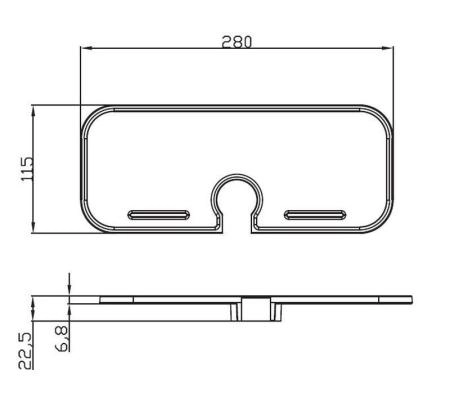 Полка для душевой стойки ESKO SS01 хром