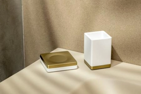 Стакан Boheme настольный Qubic Matt Gold 10961-MG