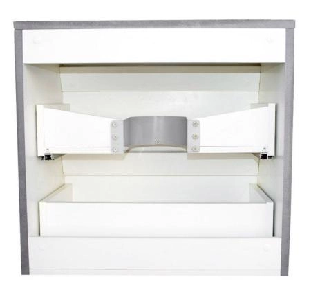 Тумба подвесная Style Line Атлантика 80, Люкс бетон темный, (2 ящ.), со столешницей МДФ, PLUS