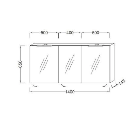 Зеркальный шкаф Jacob Delafon EB789RU-G1C 140 см с подсветкой белый блестящий