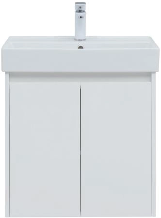 Тумба под раковину Aquanet Nova Lite 60 белый глянец (2 дверцы)