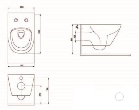 Унитаз beWash Bogen 88343601 подвесной безободковый смеситель с бидеткой белый сиденье микролифт