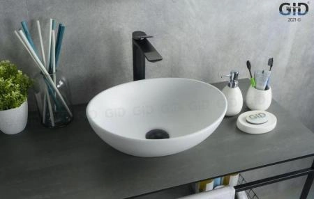 Раковина Gid N900 41x34 на столешницу белая матовая