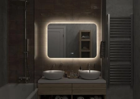 Зеркало Континент Burzhe medium 1000x700 ЗЛП2290 с подсветкой