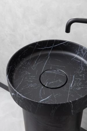 Пьедестал для раковины Boheme SOLE Corian 300*720 Black Wood 801-Base-BWood