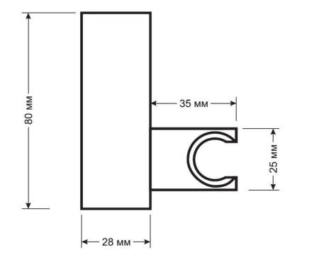 Держатель для душа ESKO, поворотный SH505 хром