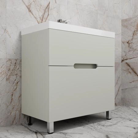 Тумба Style Line "Матис 80" ЛС-00002438 напольная под ASTI 80 (2 ящика), ОЛИВА, ЭМАЛЬ