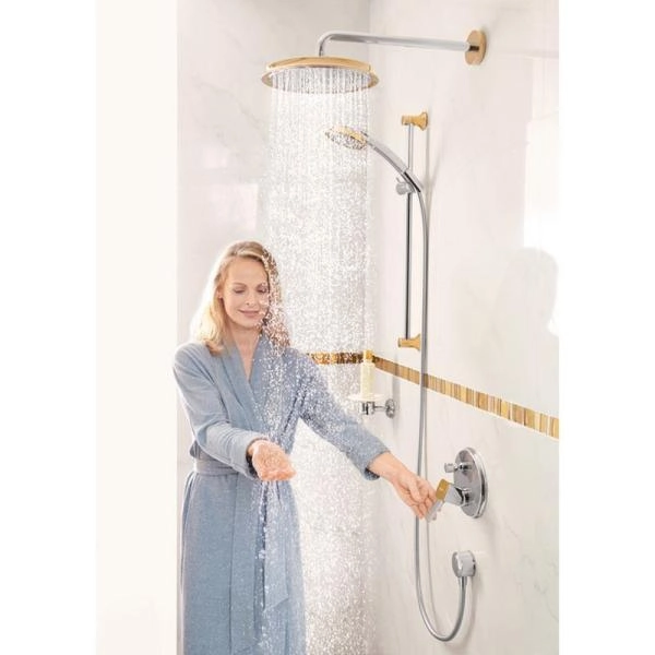 Верхний душ Hansgrohe Raindance Classic 27424090, хром/золото