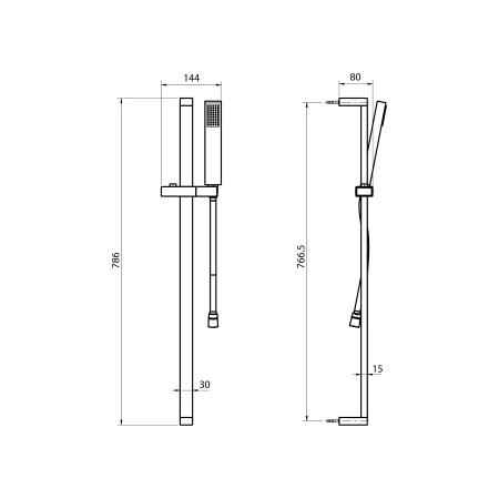 Душевой гарнитур Koller Pool NEON  NNSR01