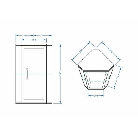 Шкаф Stella Polar Концепт 30 подвесной угловой универсальный