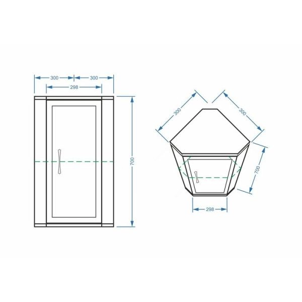Шкаф Stella Polar Концепт 30 подвесной угловой универсальный