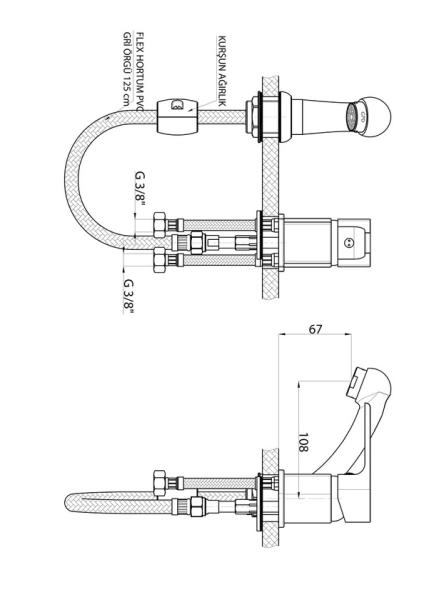 Смеситель для раковины GPD ATROS MBR65 хром