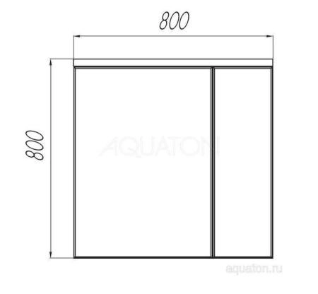 Зеркальный шкаф Aquaton Брук 80 белый 1A200602BC010