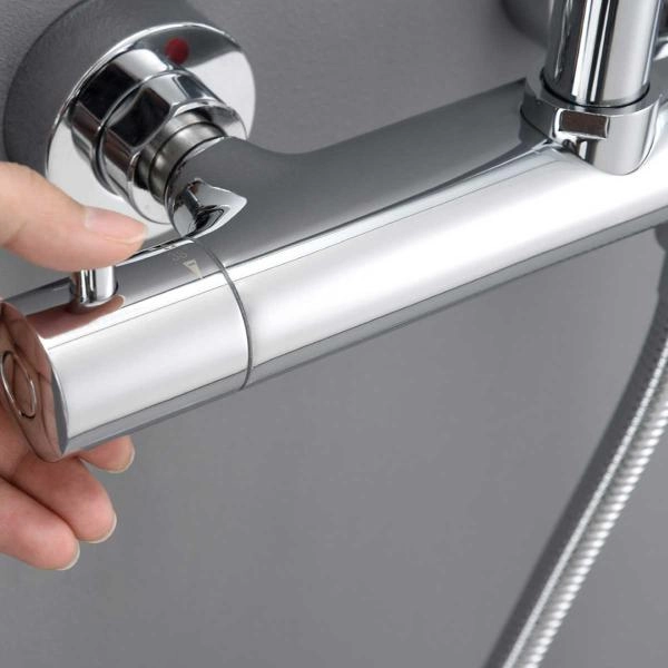 Душевая стойка Vincea Esse VSFS-1E0TCH термостатическая, хром