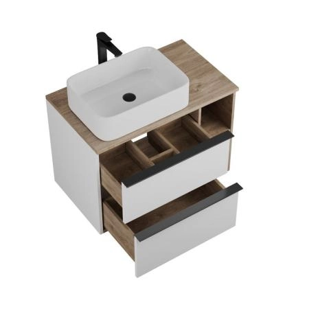 Тумба под раковину VENECIANA SANGRO 80 под наклад.умыв., с 2-мя ящ+ниши, белый