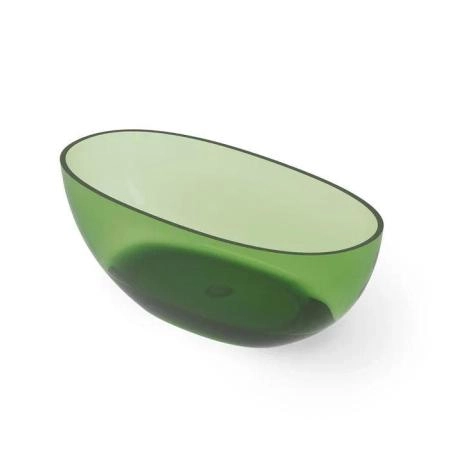 Dea Design Nature Ванна 165х80х58см., отдельностоящая, Glasstech, прозрачная смола, цвет: Emerald R3