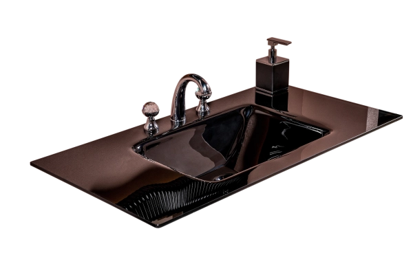 Столешница Boheme стекло 100см моноблок BLACK 852-100-B