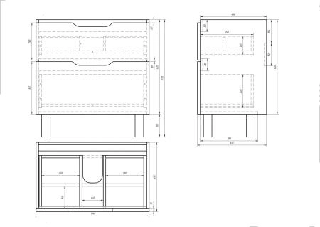 Тумба под раковину Dreja Q Plus 80 99.0006 напольная цвет белый