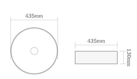 Раковина SantiLine SL-7002 43,5x43,5 на столешницу керамическая Золото