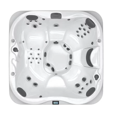 Jacuzzi SPA J335 Минибассейн 214х214х92см, ClearRay+Ozone, подсветка IR и Red, стереосистема, акрил Porcelain, с крышкой, цвет: Smoked Ebony