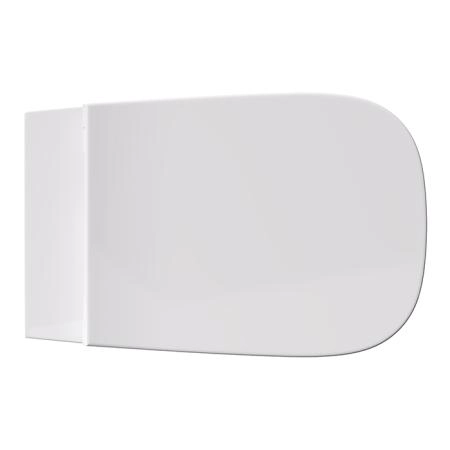 Alice Wunder Унитаз 53х31см., подвесной, безободковый, смыв aliflush+, с сиденьем и крышкой с микролифтом, с креплением Fischer WB-KliX, цвет: белый глянцевый