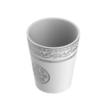 THG Marquise platinum decor Стакан керамический, настольный, декор платина, цвет: белый