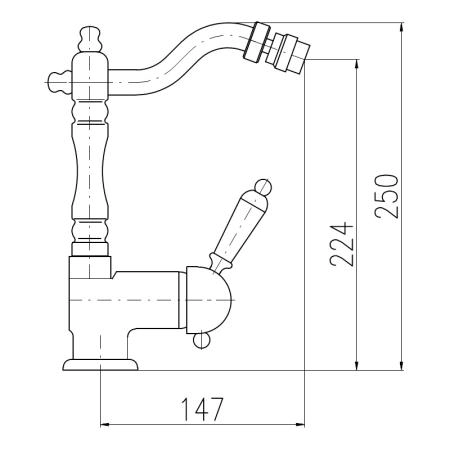 Смеситель Rav Slezak LABE L008.5/9 для биде, цвет Хром