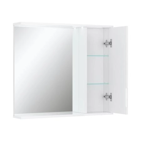 Зеркало-шкаф с LED подсветкой Volna Joli 80 правое (белый)