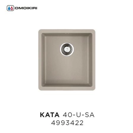 Кухонная мойка Omoikiri Kata 40-U-SA 4993422, 400х420, бежевый