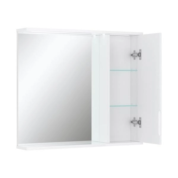 Зеркало-шкаф с LED подсветкой Volna Joli 80 правое (белый)