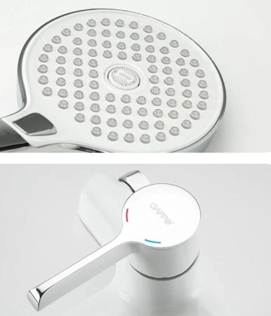 Смеситель для ванны Gappo G3203-8 белый/хром