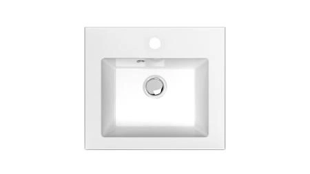 Раковина для ванной полувстраиваемая Uperwood Eva 40 см, прямоугольная, белая