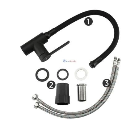 Смеситель для кухни Frap F4067-6 черный