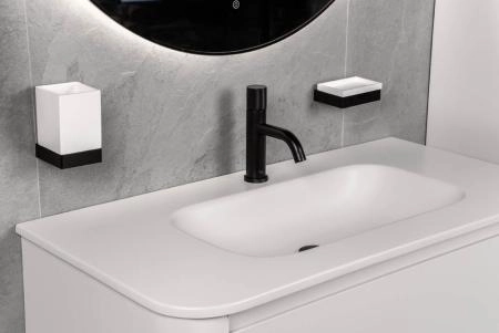 Стакан Boheme настенный Qubic Black 10724-B