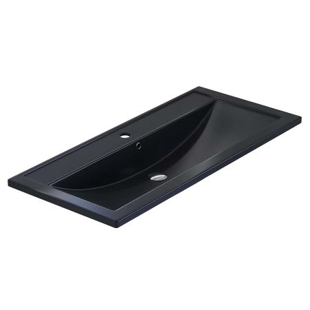 Раковина кварцевая Uperwood Foster Quartz 100 см, черная матовая, уголь