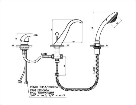 Смеситель Slezak RAV Dunaj D461.5S хром