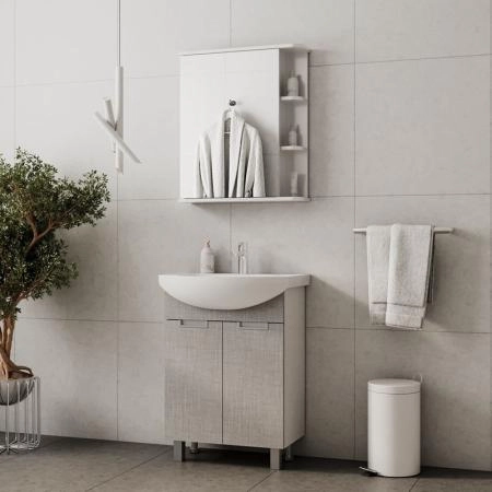 Тумба для ванной Volna Vario Sf 50.2D Софт/белый напольная (Рива) раковина отдельно