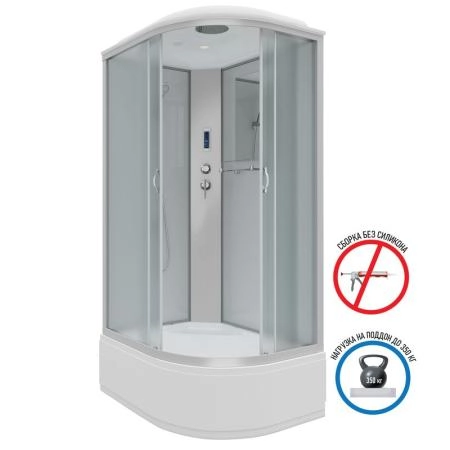 Душевая кабина Niagara NG-2310-14LP 1200х800х2150 высокий поддон 40см стекло матовое