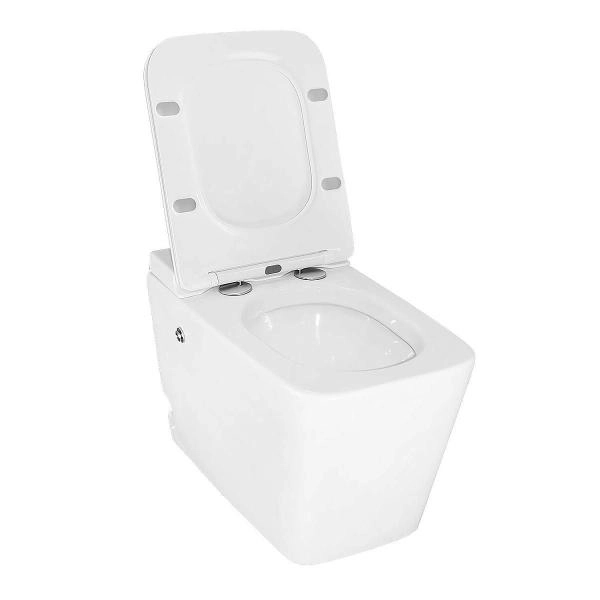 Унитаз импульсный Azario AZ-101 квадратный 360х590х440 напольный, быстросъемное сиденье микролифт