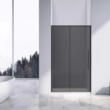 Душевая дверь Vincea Slim-N VDS-4SN110CGB, 1100, черный, стекло тонированное